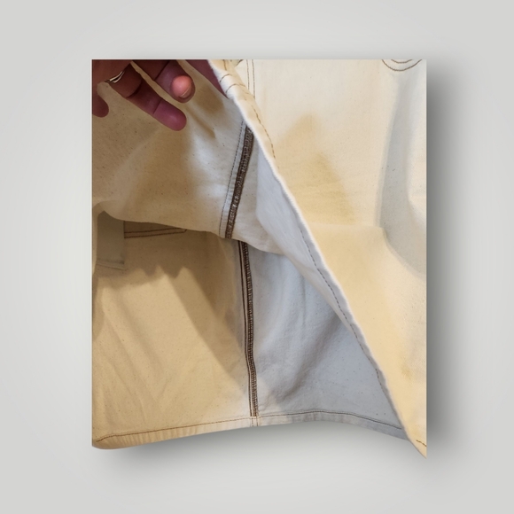 Torrid skirt plus Size  24 button denim buttons short beige cream casual - Picture 12 of 12